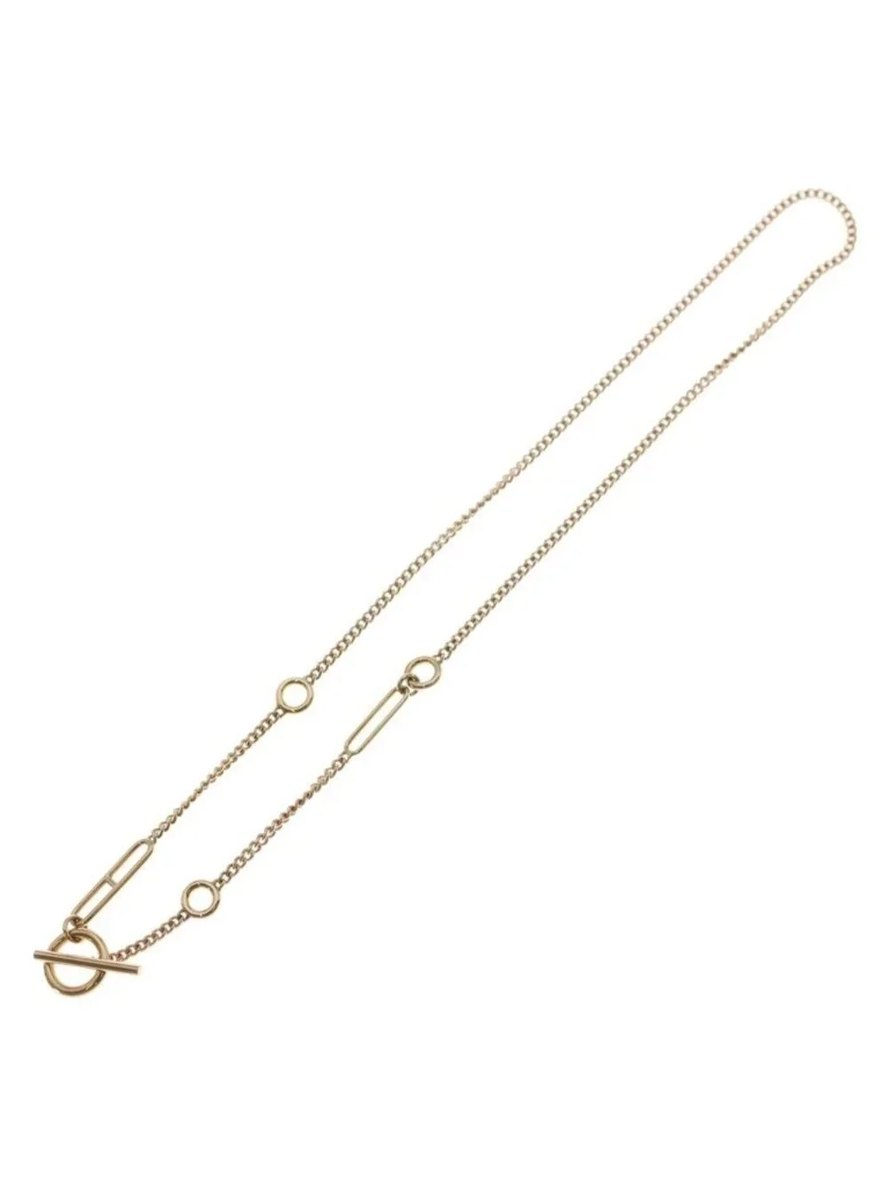 Hermes Chaine D'ancre Echappee 18k Pink Gold Necklace
